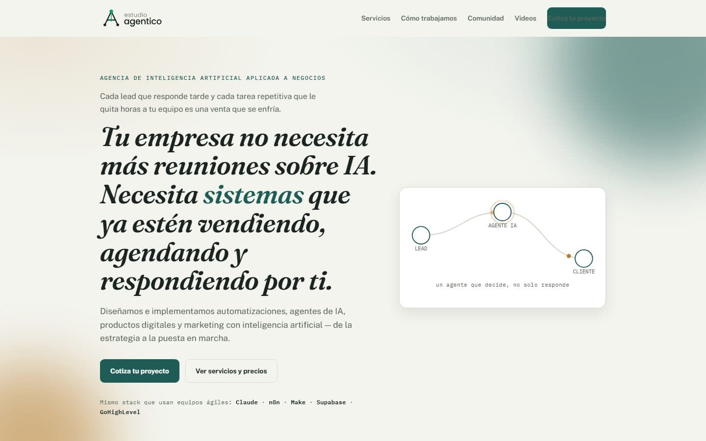 Vista previa de Estudio Agéntico